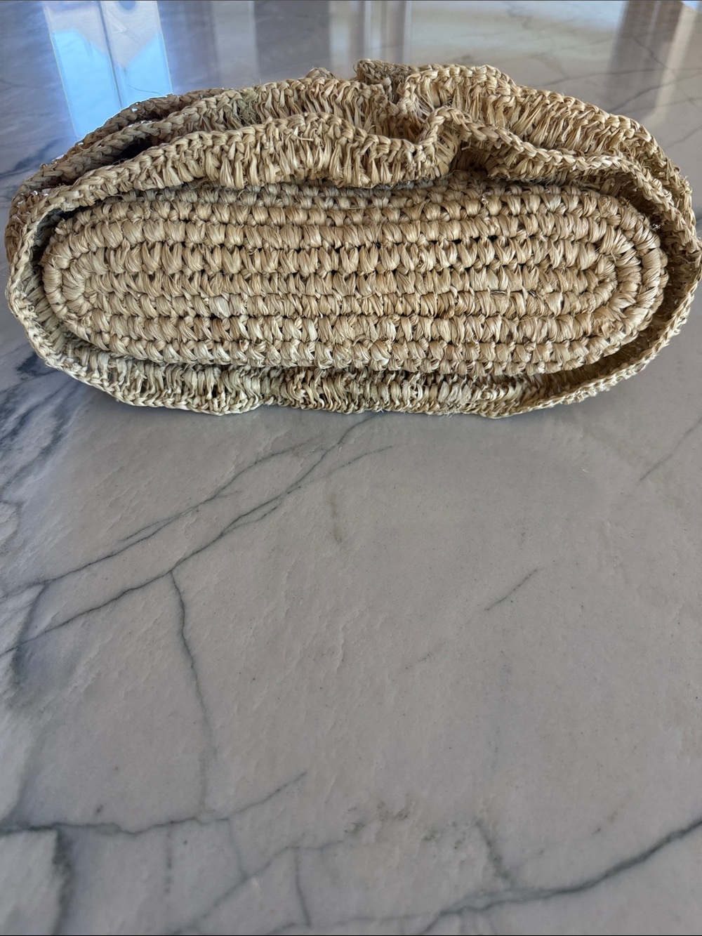 Anthropologie Raffia Ruffle clutch - Picture 2 of 5